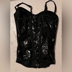 Black  Vintage PU Corset